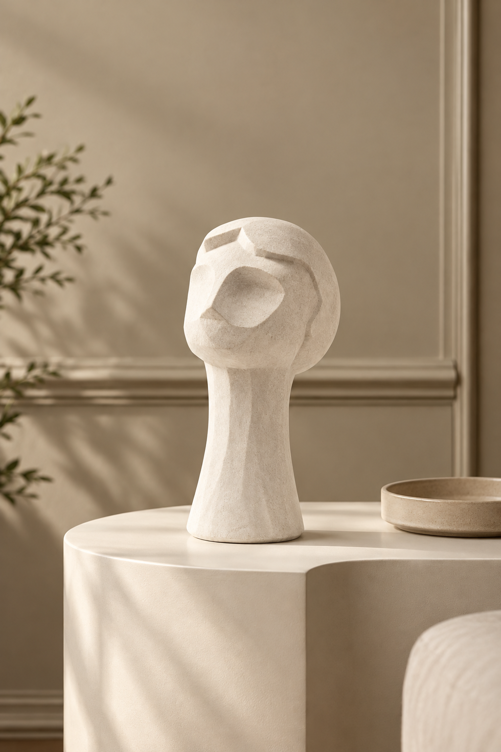 Abstract White Sculptural Figurine