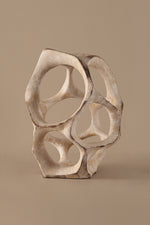 Textured resin art vase for luxury interiors