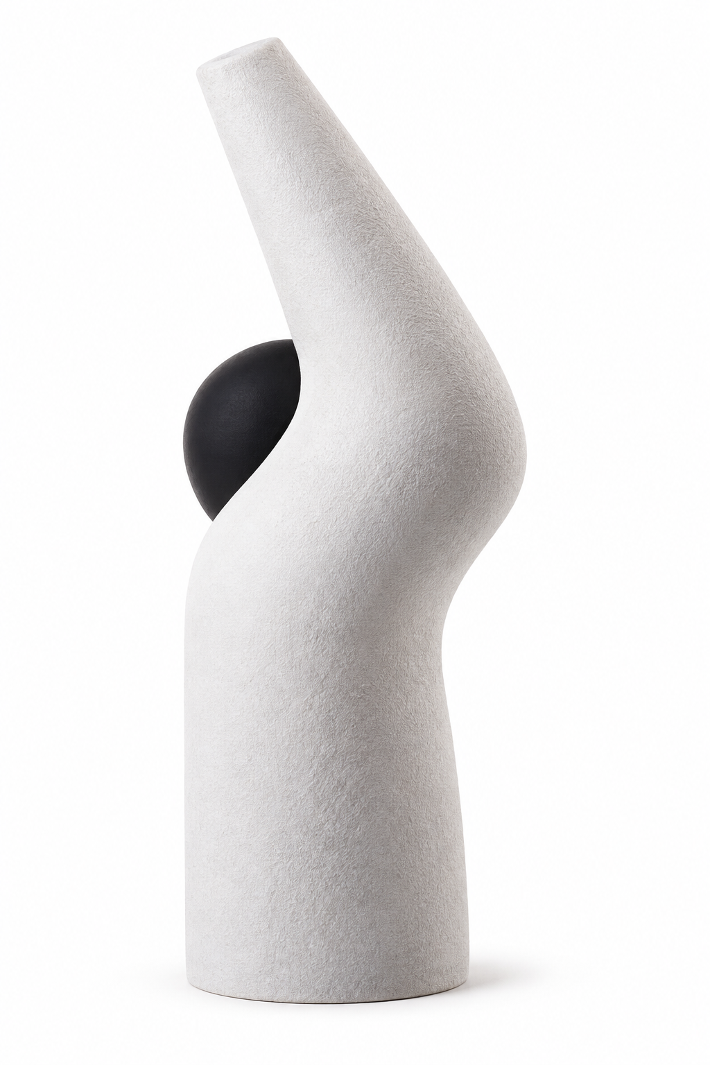 Monochrome Abstract Sculptural Accent