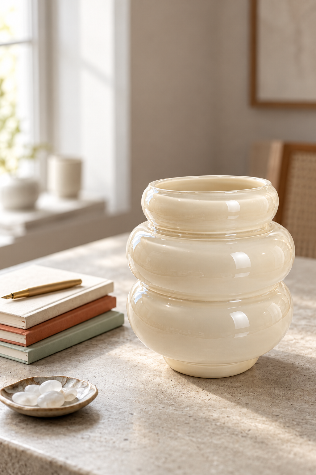 Lustre Layered Ceramic Vase