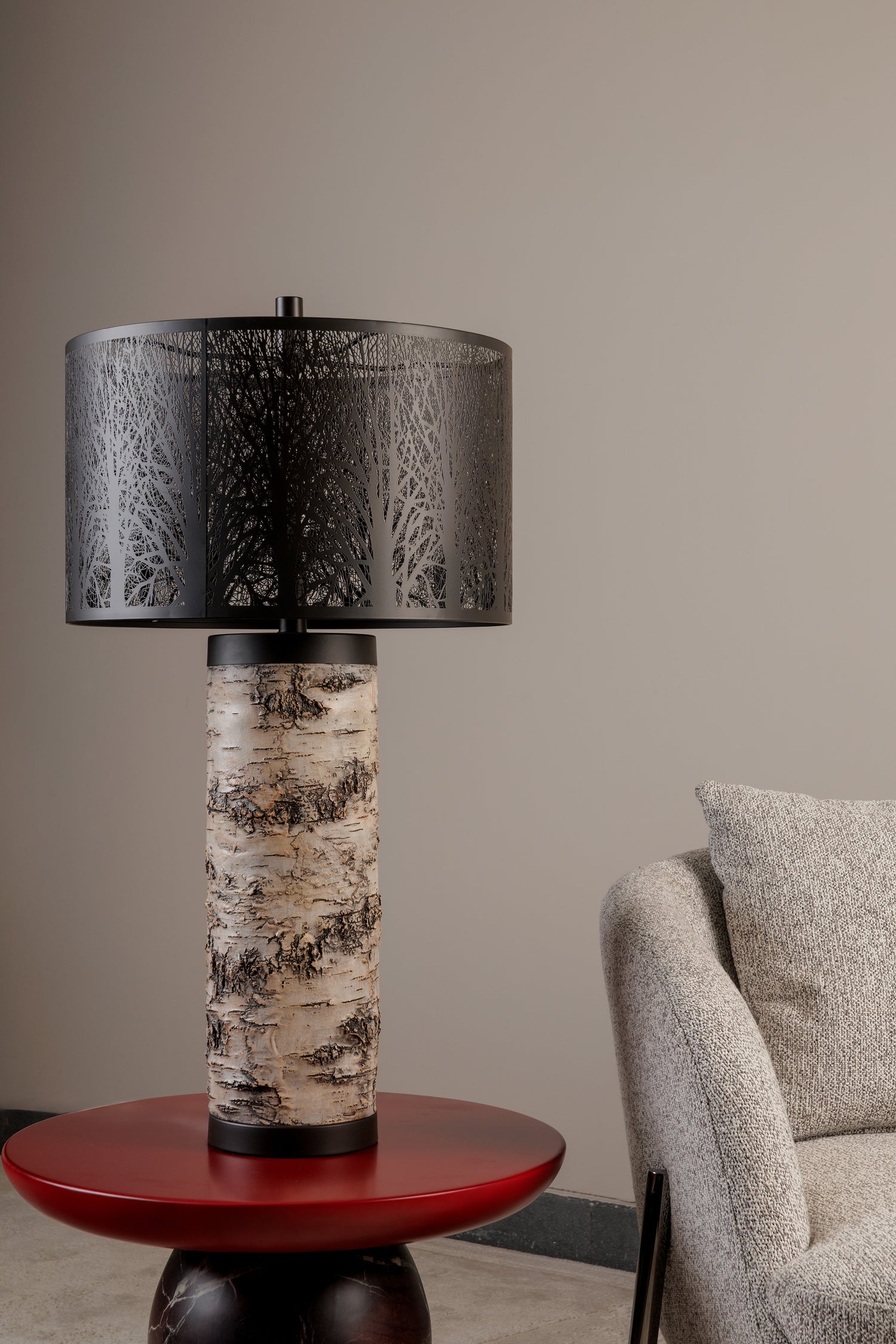 Morris Resin & Metal Table Lamp - A