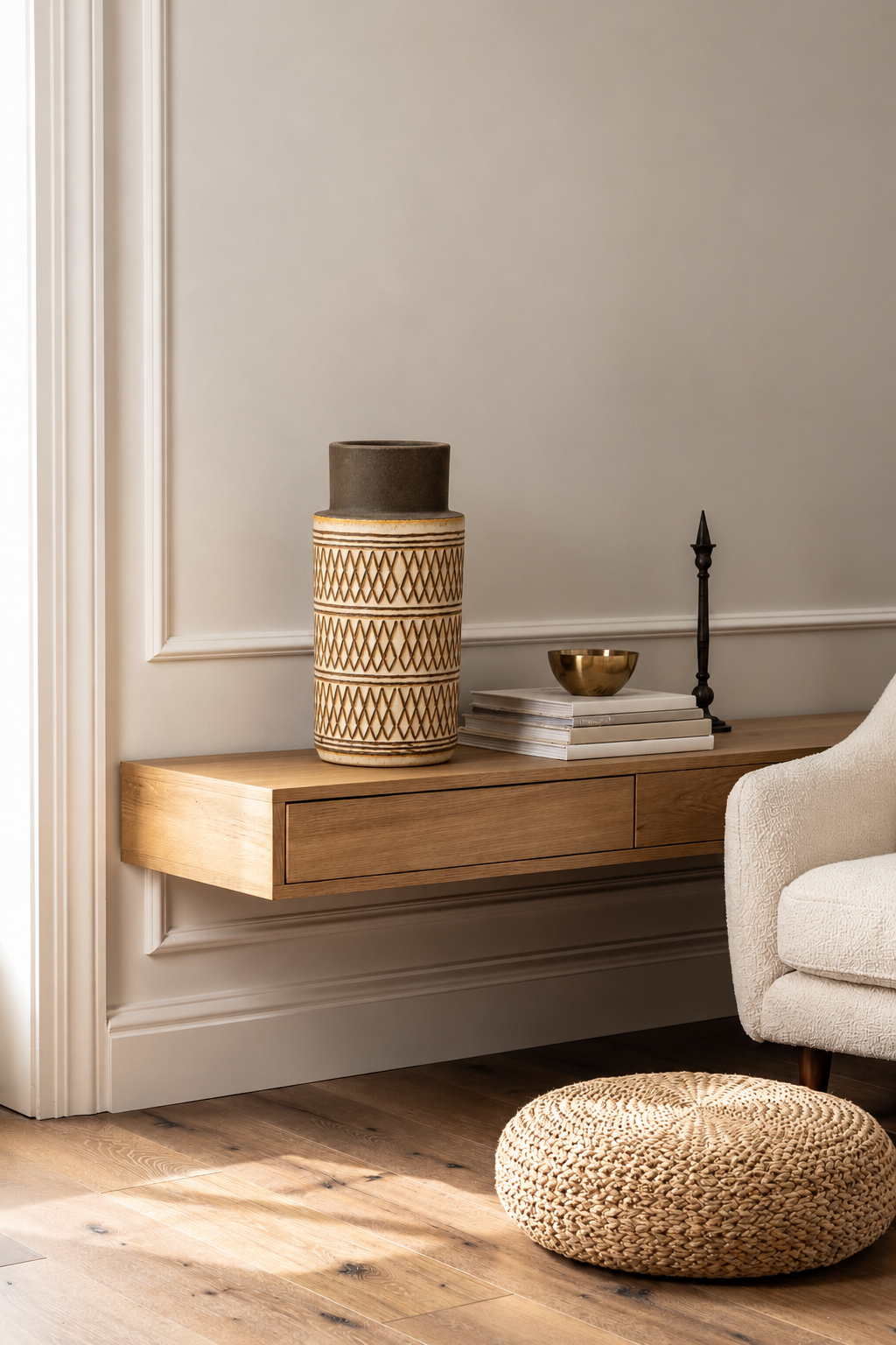 Textured Gold Pattern Decorative Vase