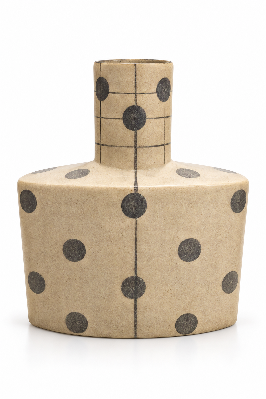 Artisan Dot Pattern Ceramic Vase