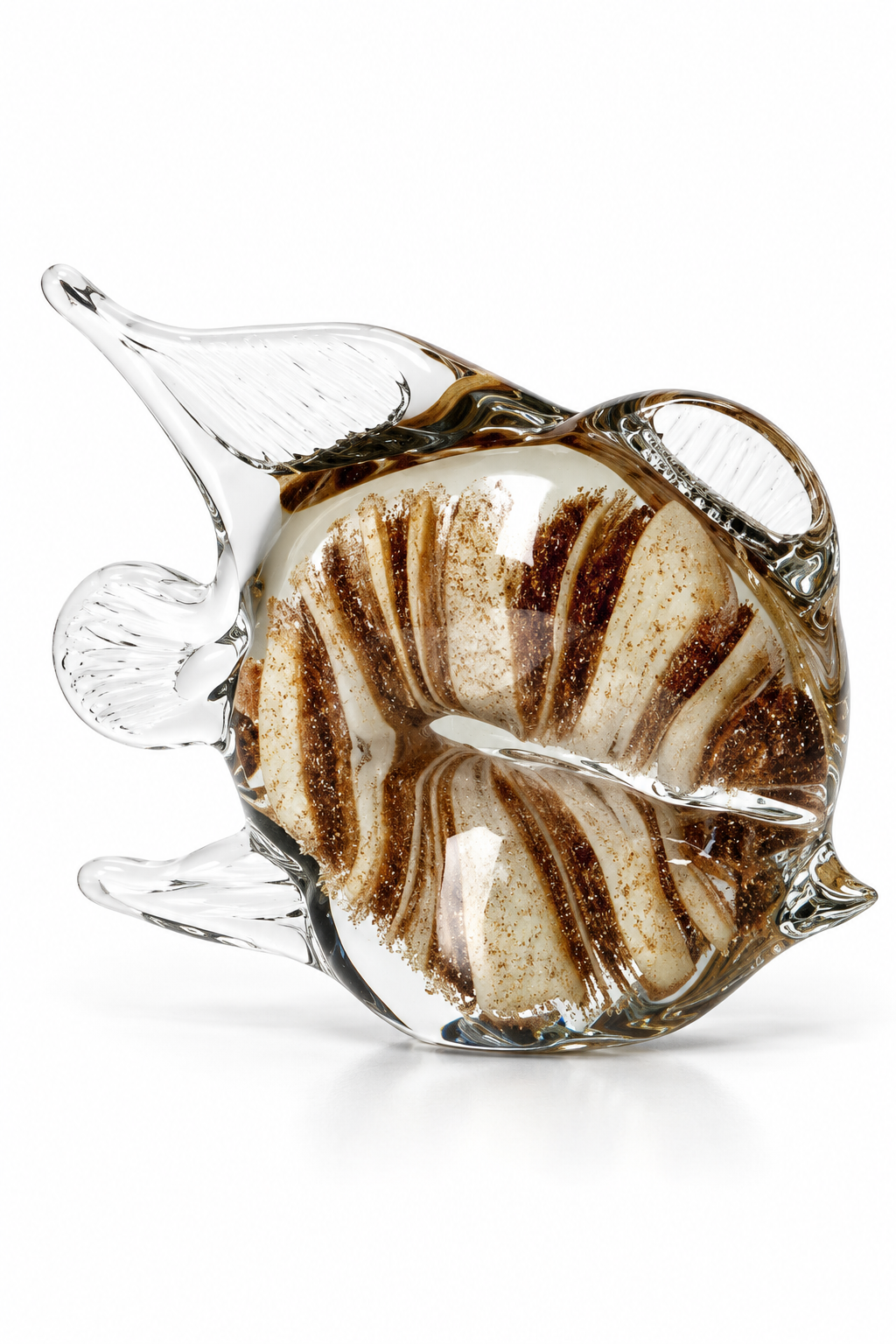 Artisan Amber Swirl Glass Decorative