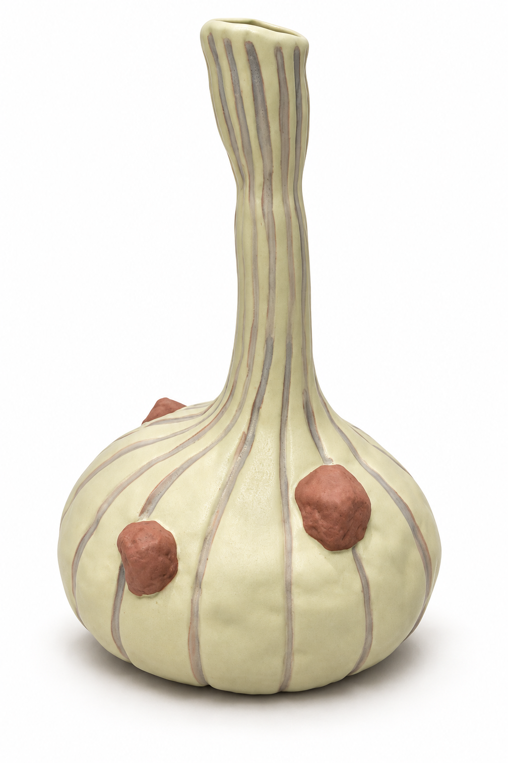 Organic Striped Sculptural Vase