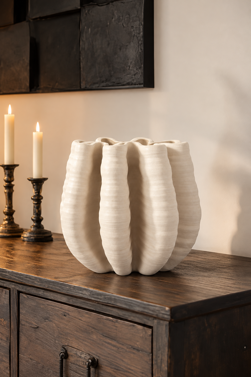 Sculpted Ripple Vase