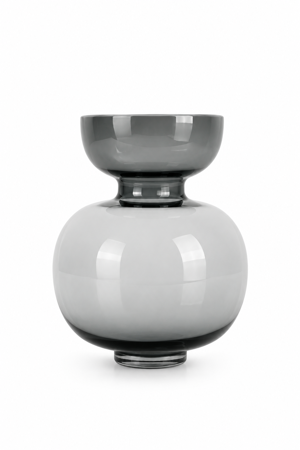 Smoked Glass Decorative Vase