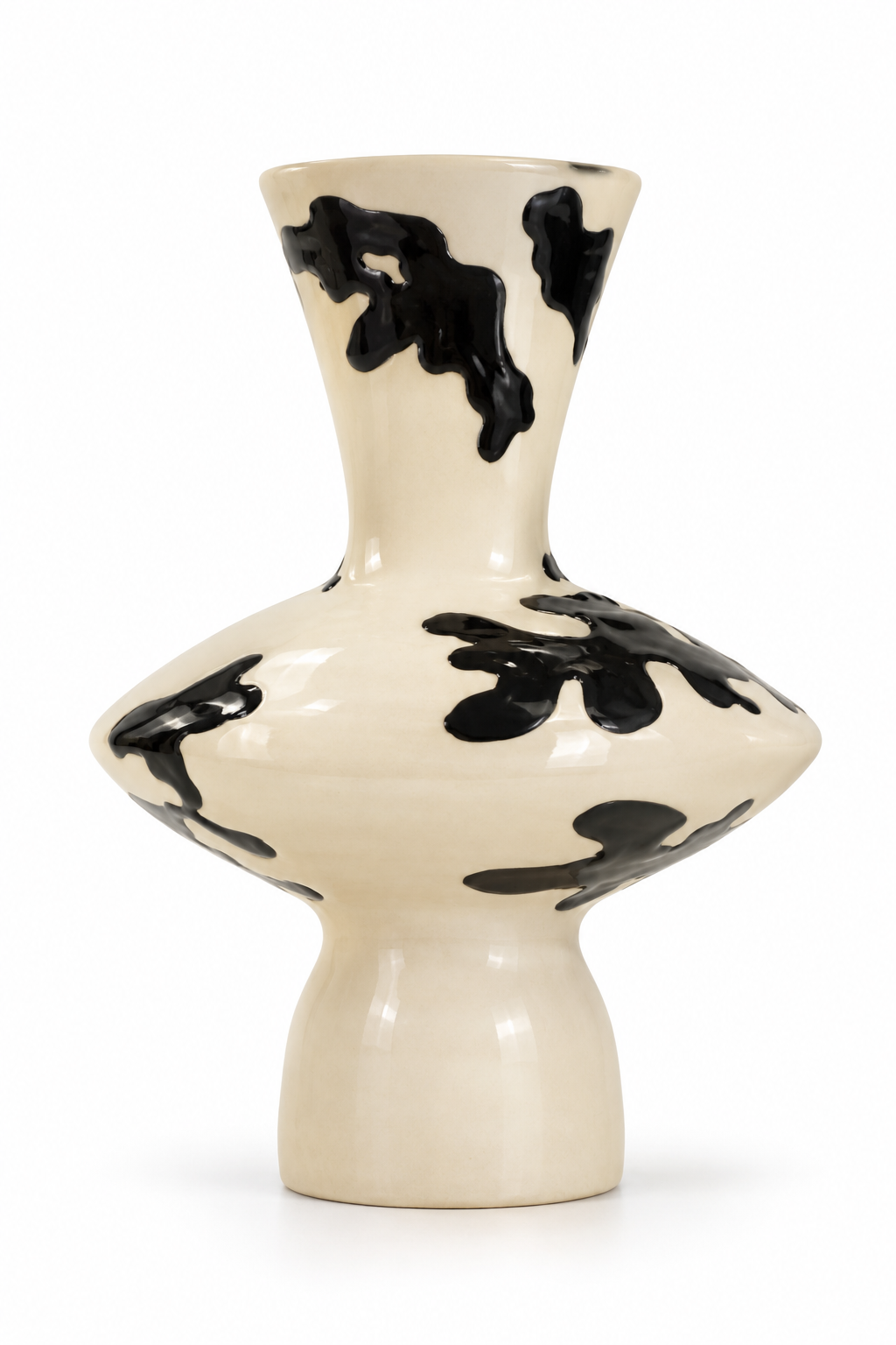 Monochrome Abstract Sculptural Vase