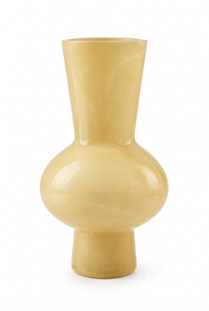 Champagne Gold Sculptural Decorative Vase