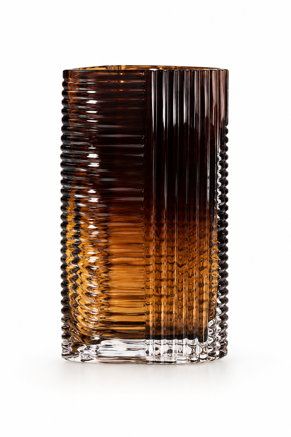 Amber Woven Glass Decorative Vase