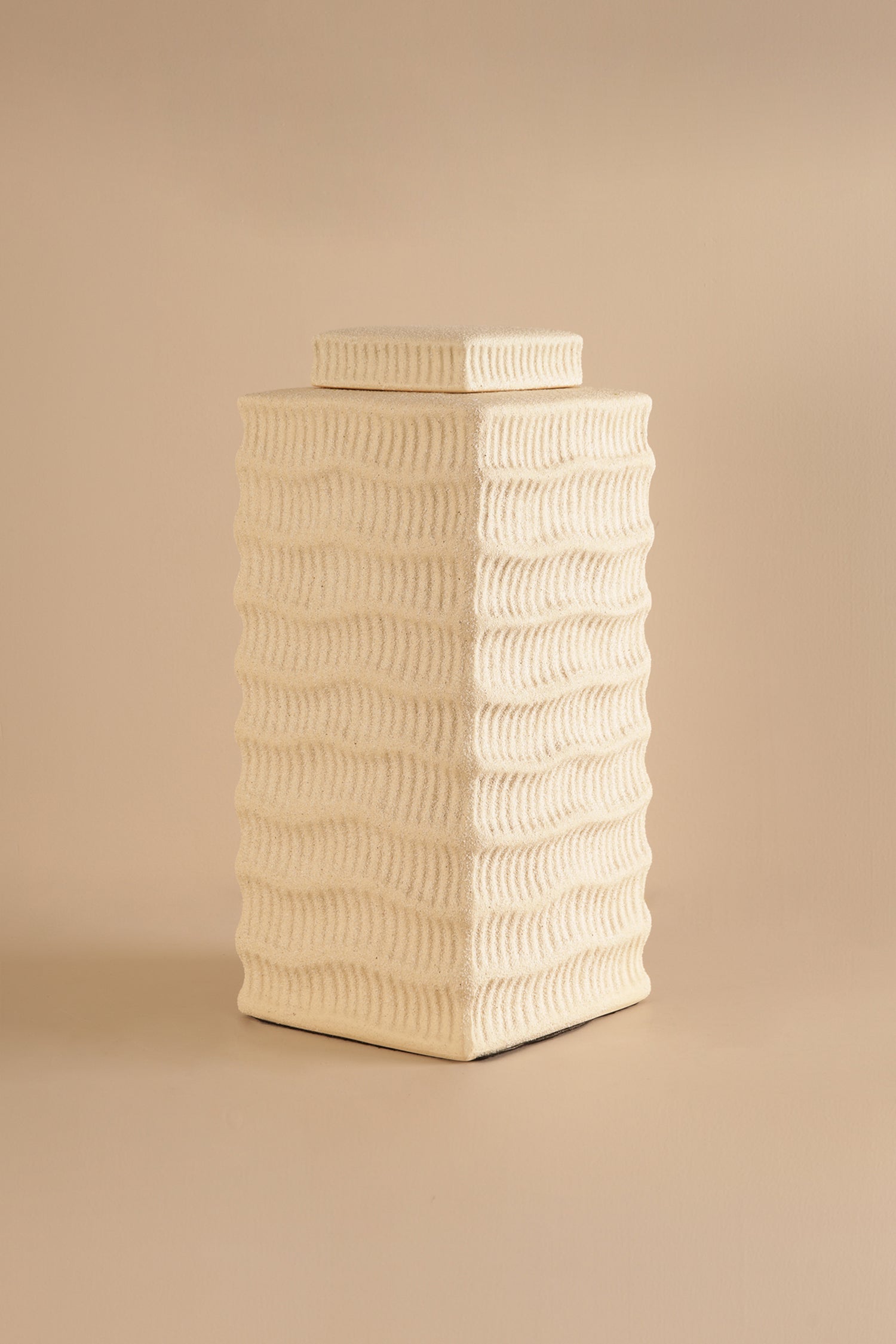 Bianca Matte Ivory Decor Jar - L