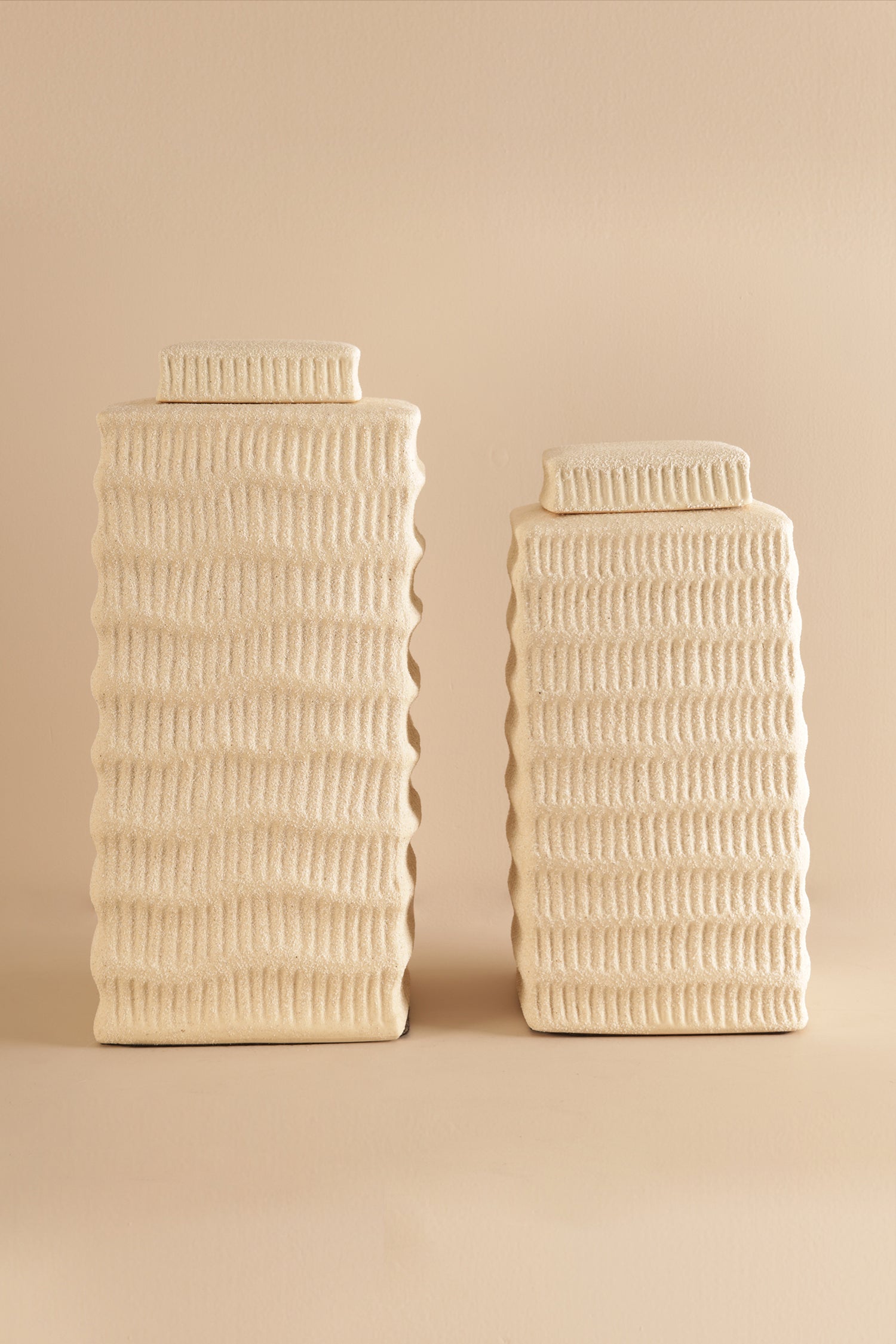 Bianca Matte Ivory Decor Jar - S