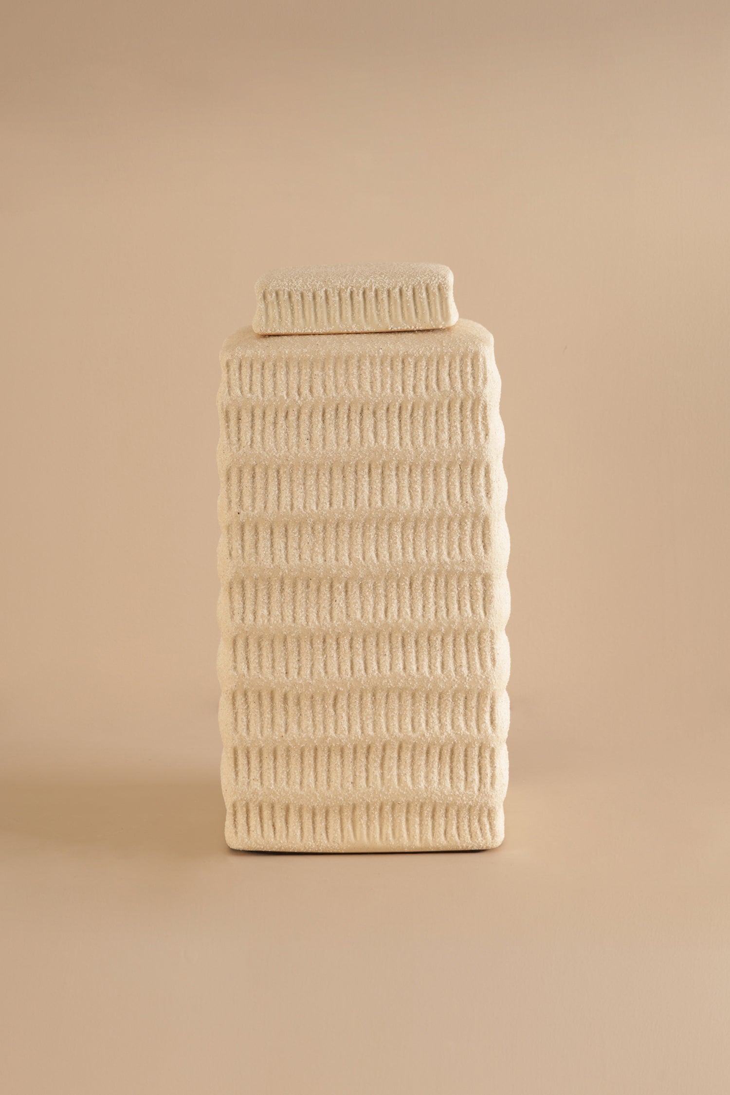 Bianca Matte Ivory Decor Jar - S