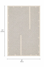 A rectangular textured rug or mat shown from above with dimension labels: 11F (132 in) tall and 8F (96 in) wide, on a white background.
