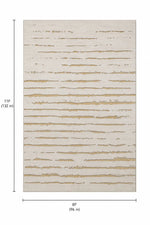 A rectangular area rug shown from above with dimension markers indicating 11 feet tall by 8 feet wide, on a white background.