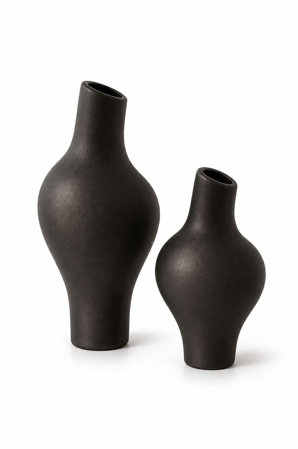Noir Sculpt Ceramic Vase L