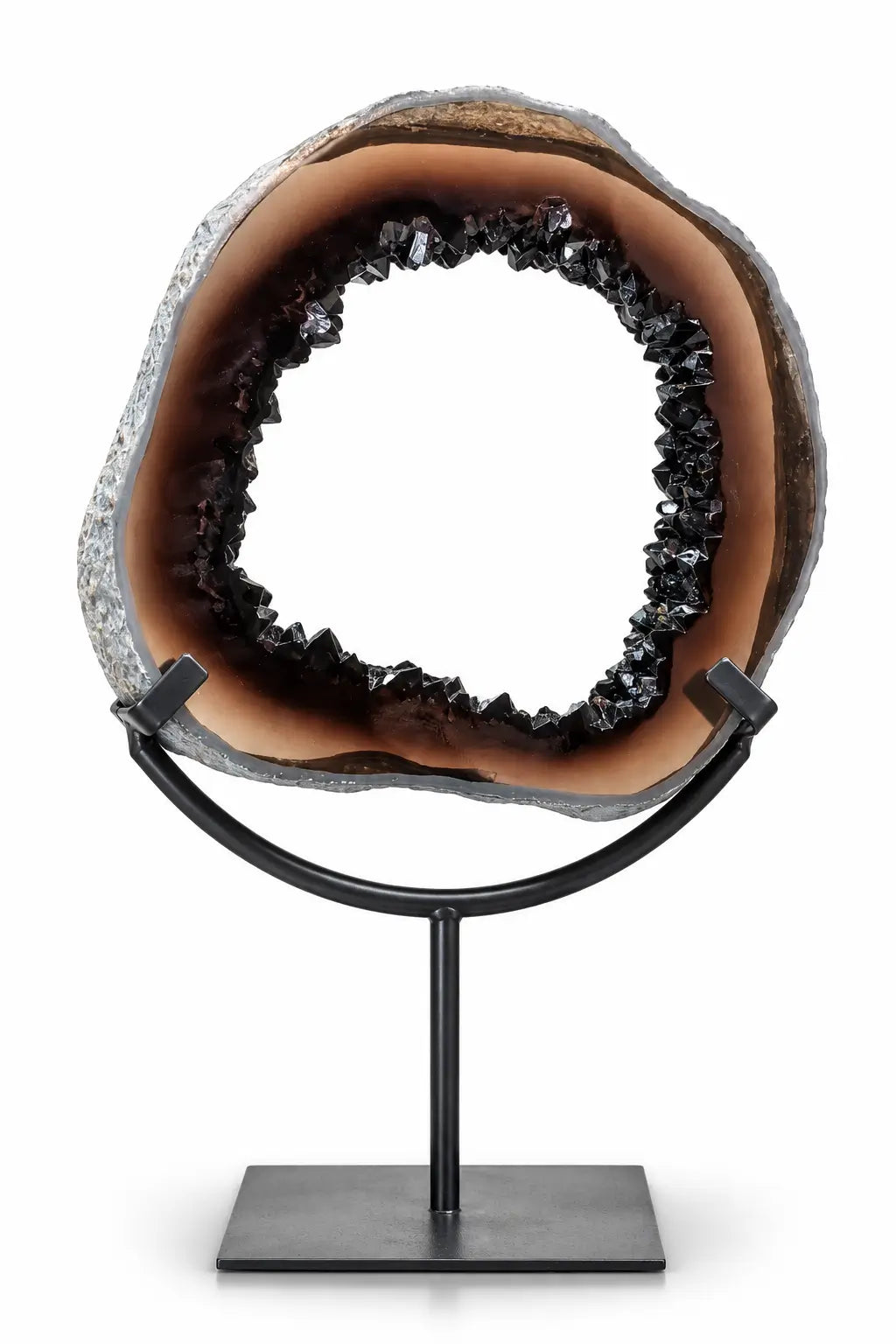 Midnight Geode Crystal Sculpture