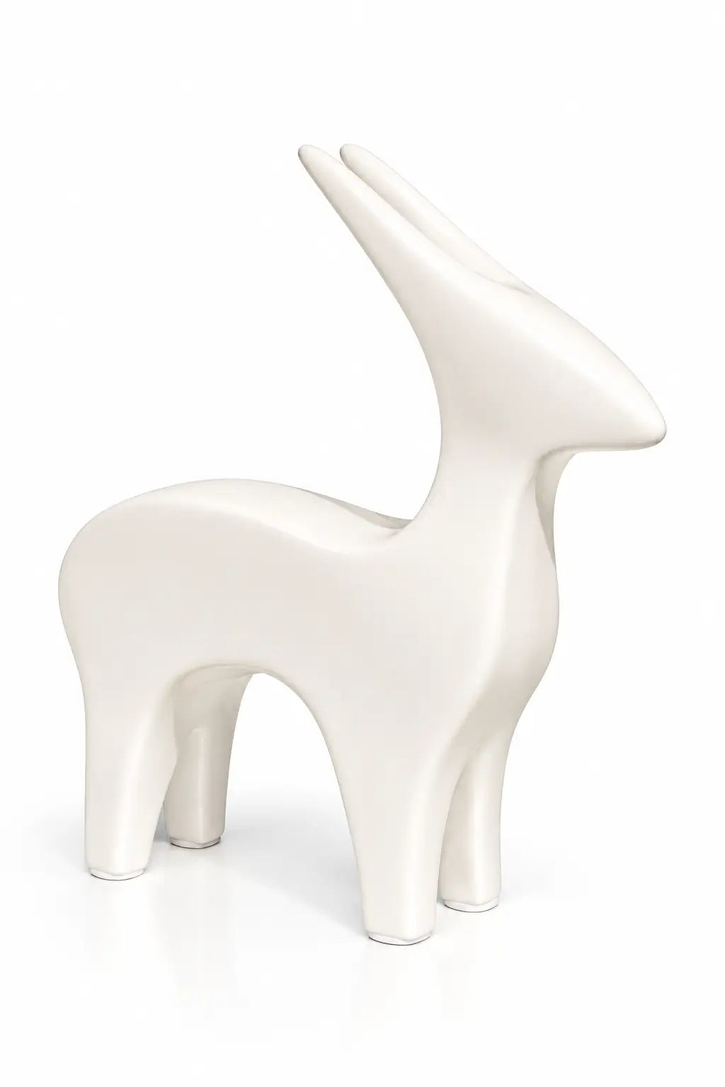 Nordic White Antelope Sculpture