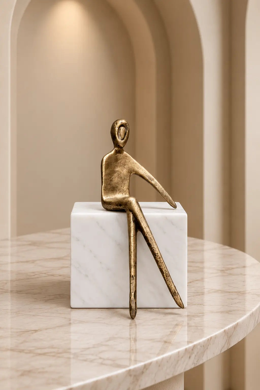 Solitude Marble Figurine Sculpture