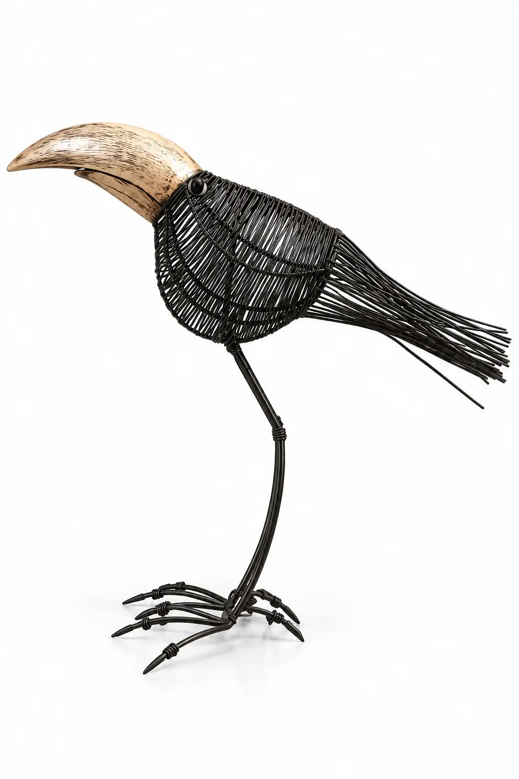 Golden Beak Artisan Bird Sculpture
