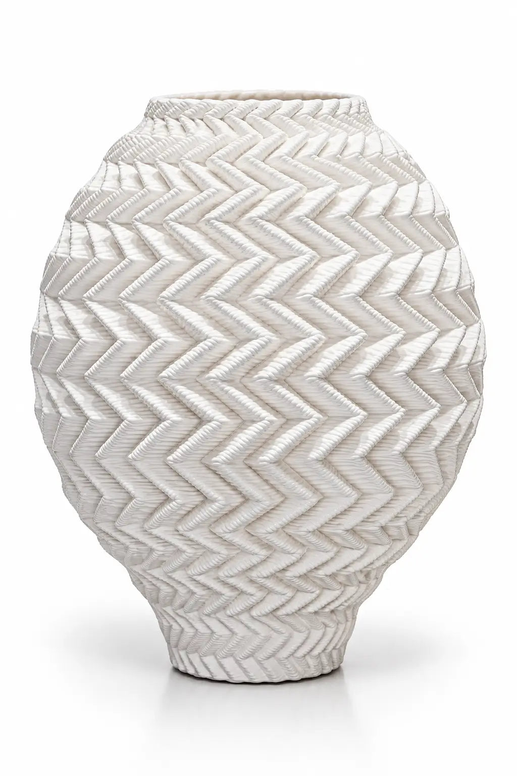 Chevron Texture Ceramic Vase