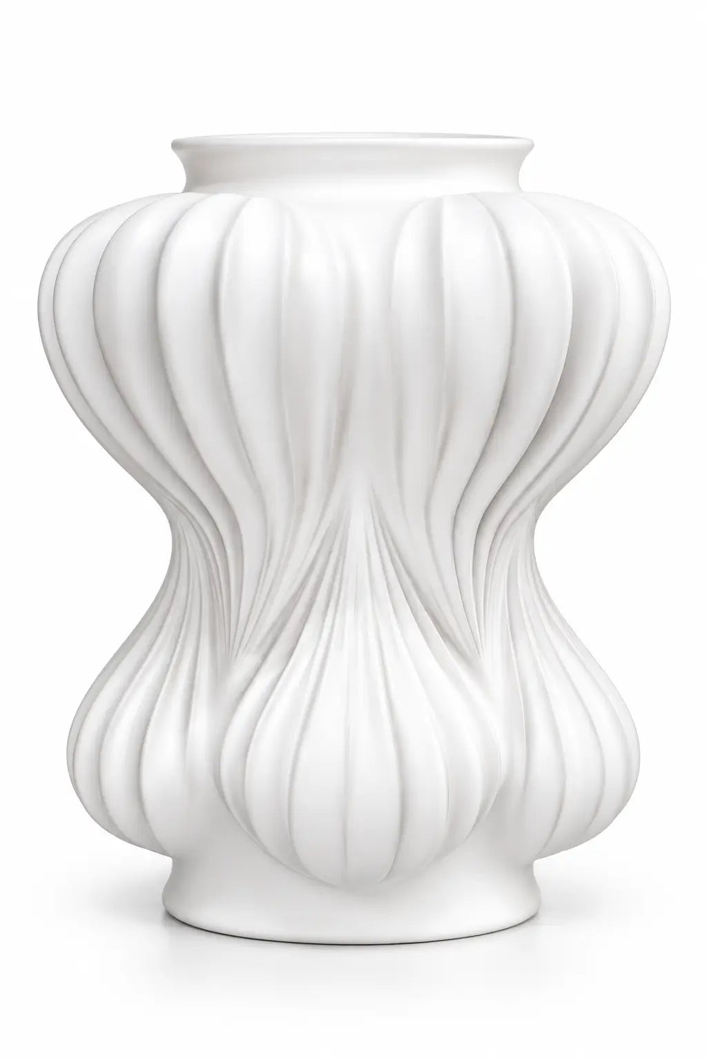 Aurora Pleated Ceramic Vase
