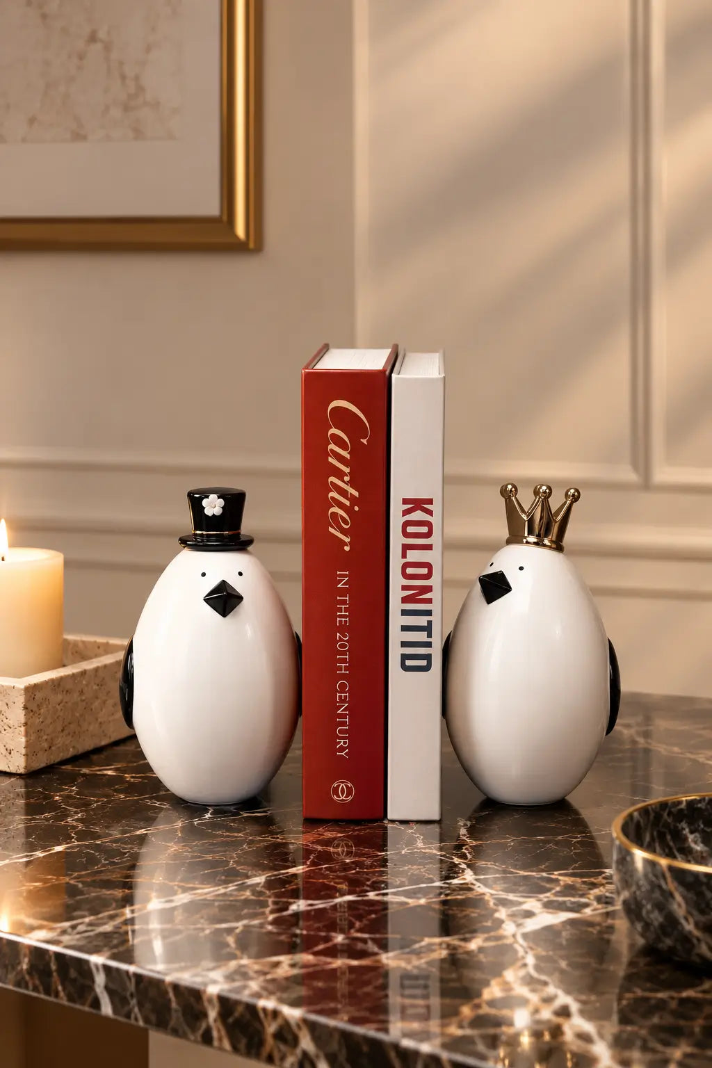 Regal Lovebirds Decorative Sculpture
