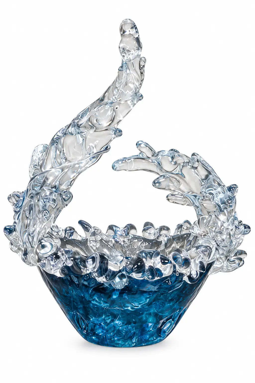 Ocean Crest Crystal Art Bowl