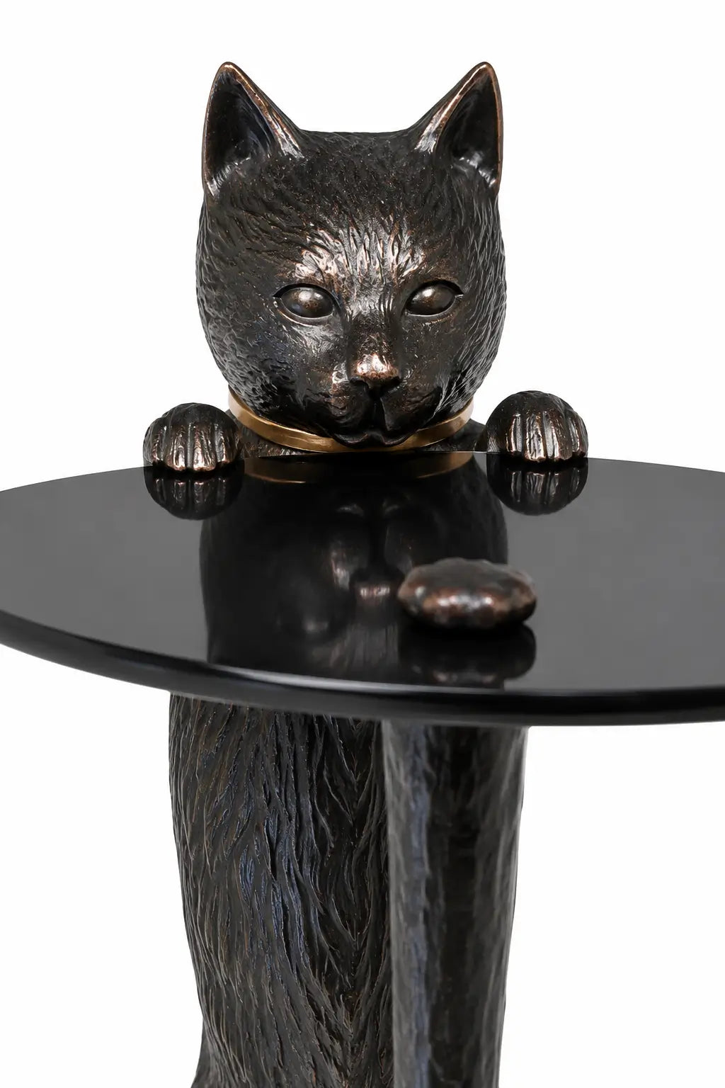 Regal Feline Accent Side Table