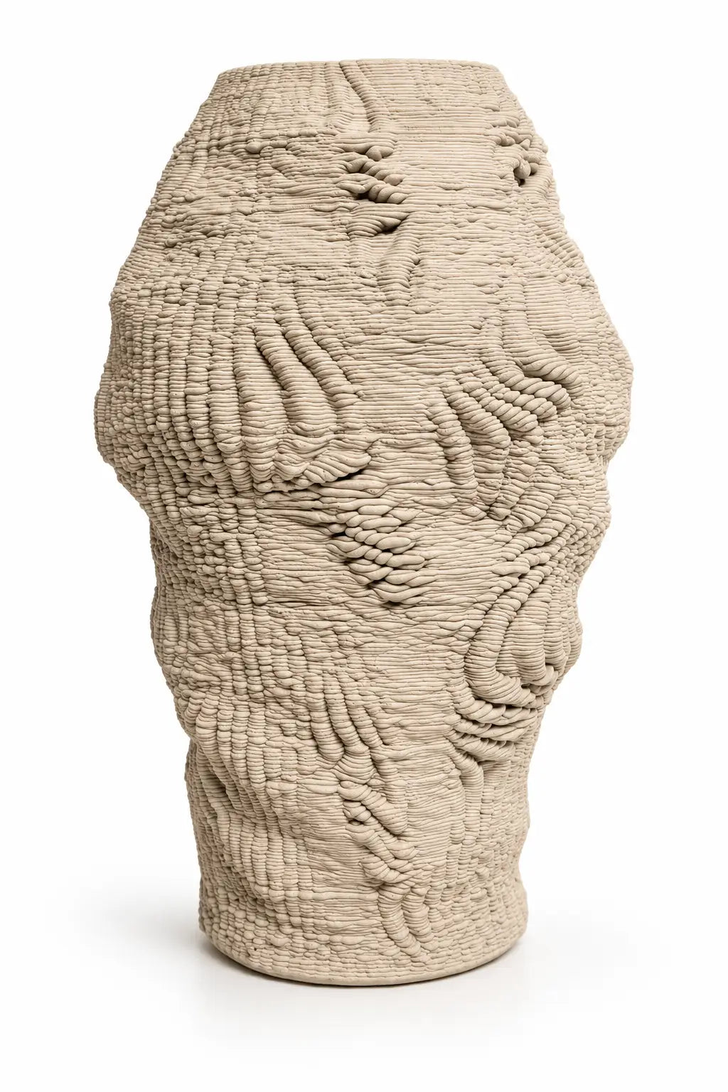 Textured Abstract Face Sculpture