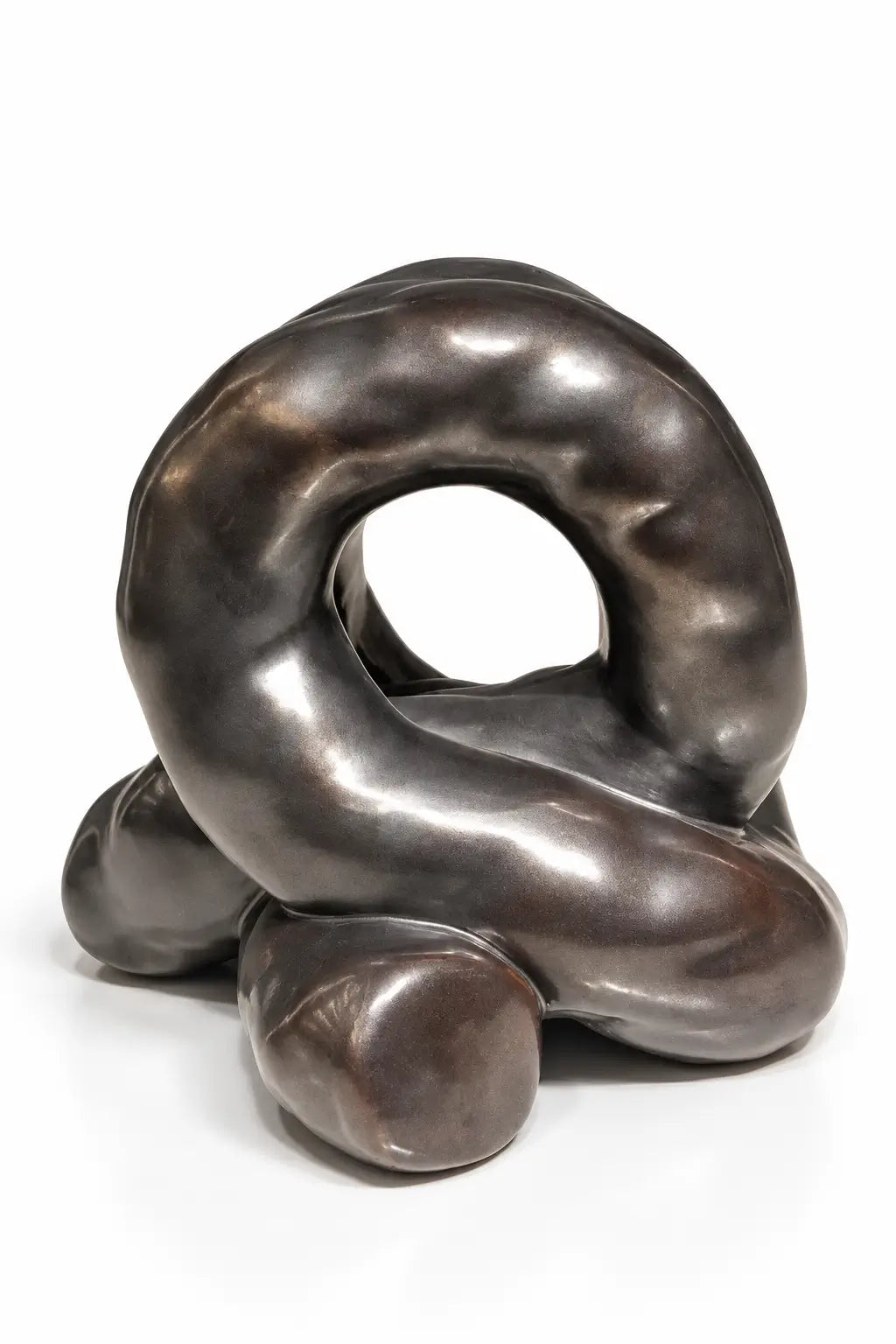 Obsidian Infinity Knot Sculpture
