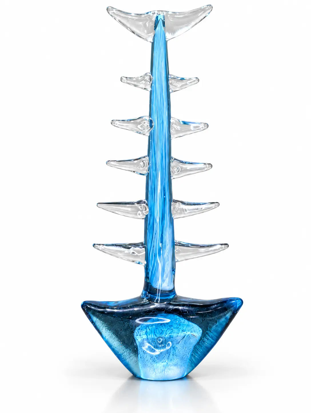 Azure Glass Tree Sculpture