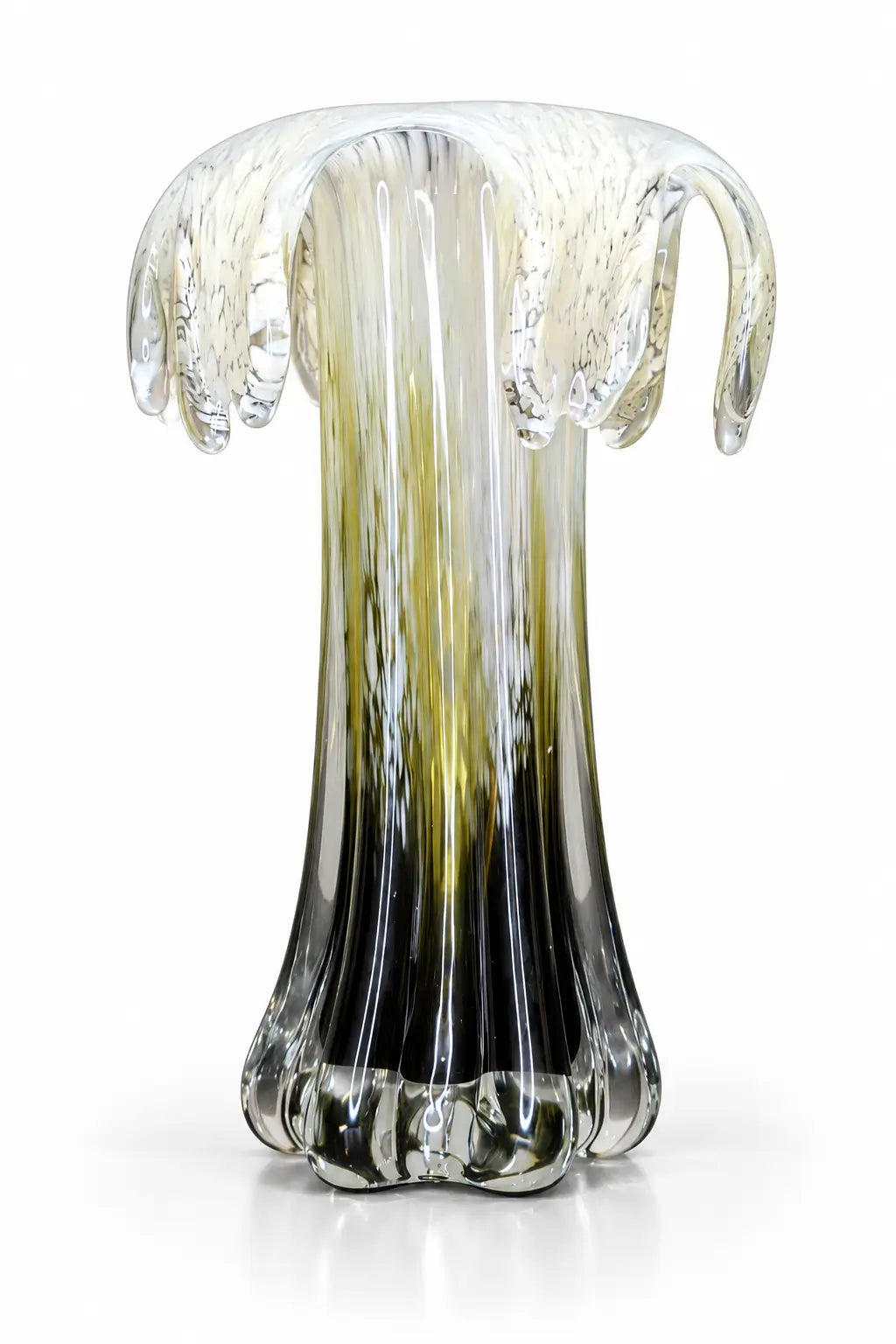 Ethereal Cascade Art Glass Sculpture