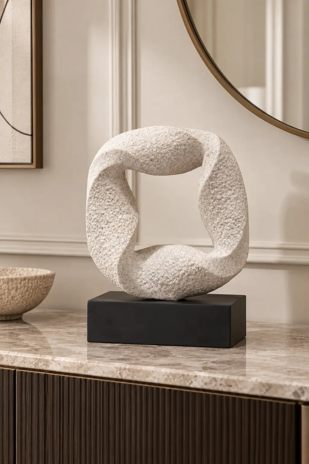 Infinity Loop Textured Sculpture