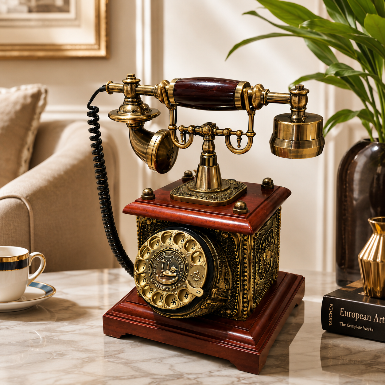 Vintage Royale Telephone Decor Accent