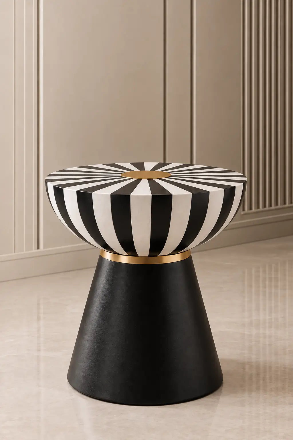 Monochrome Eclipse Side Table