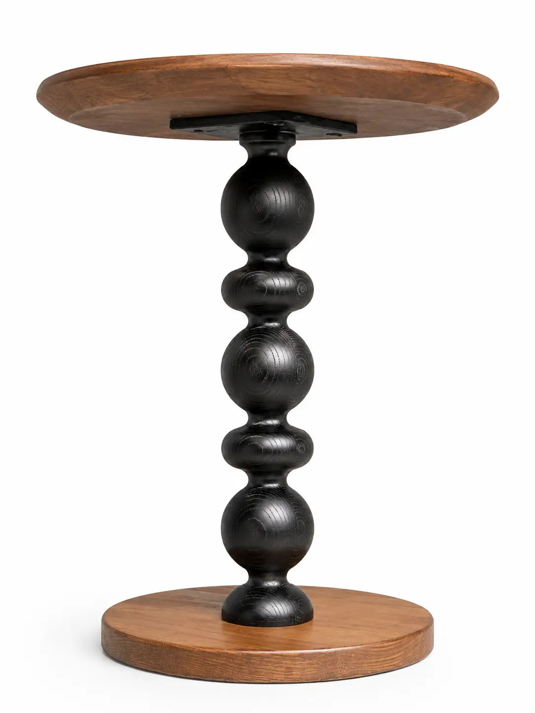 Noir Pedestal Accent Side Table