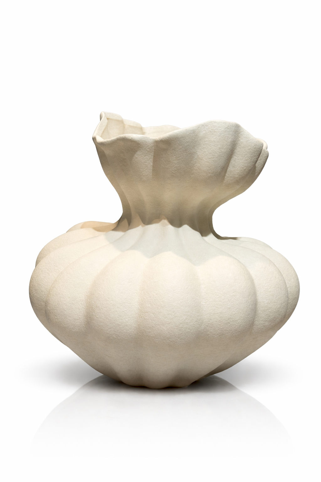Calyx White Vase Small