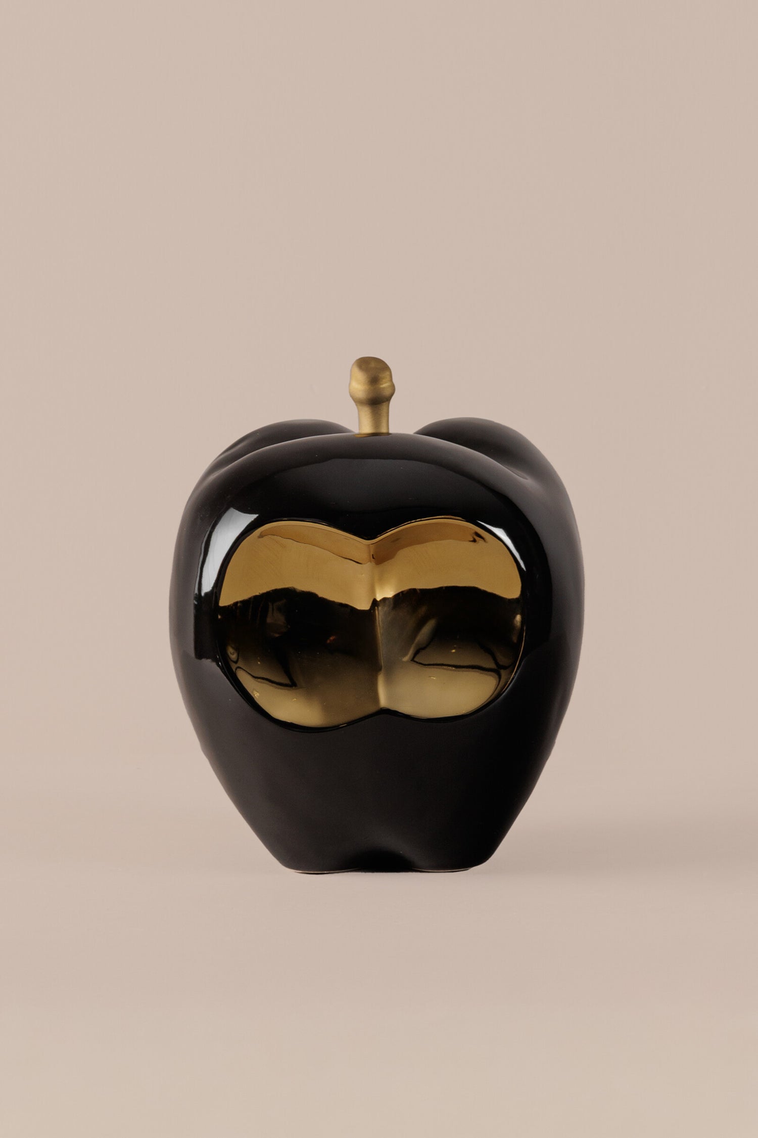 Chrysostom Black Apple Sculpture - B