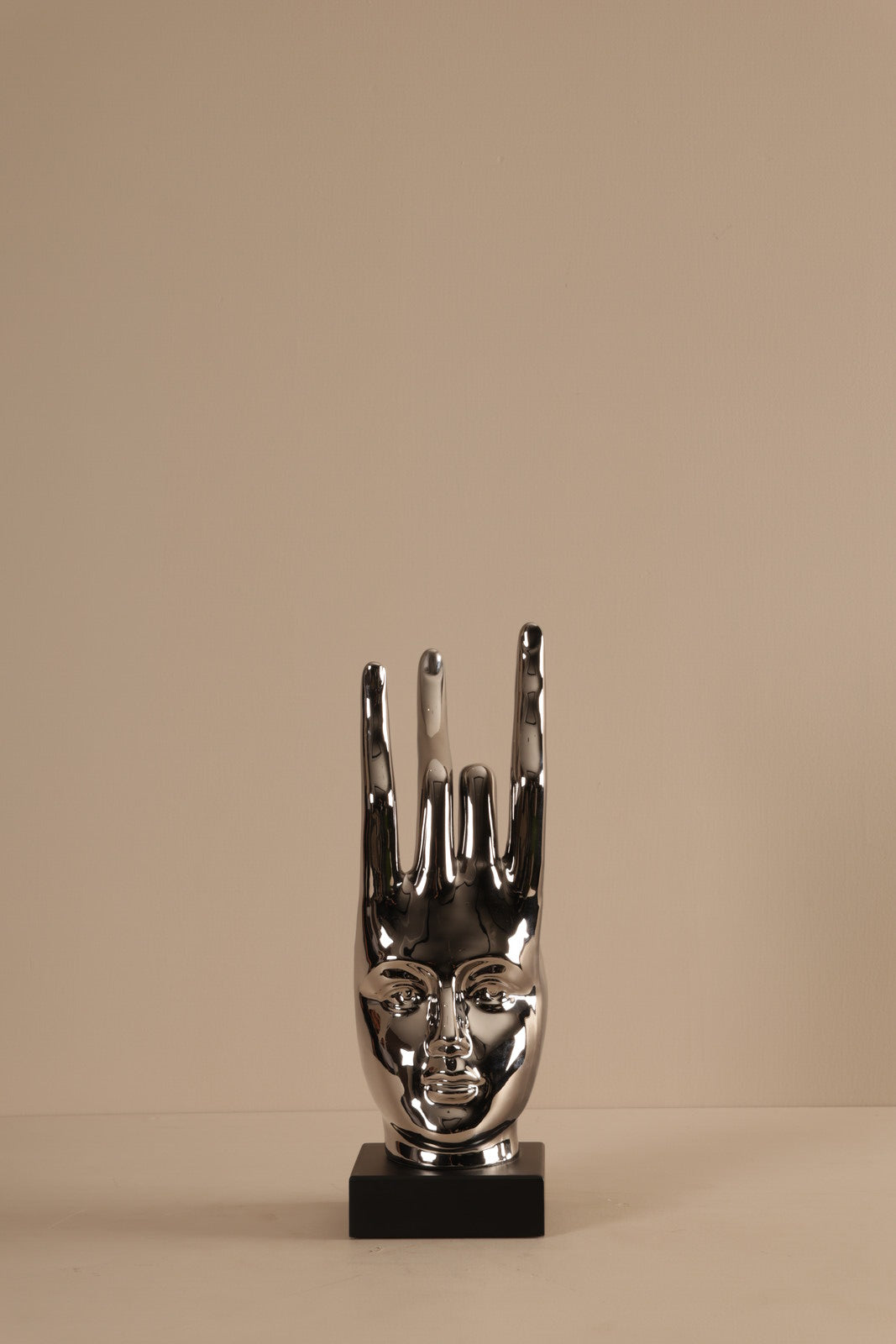 Palm Man Silver Sculpture