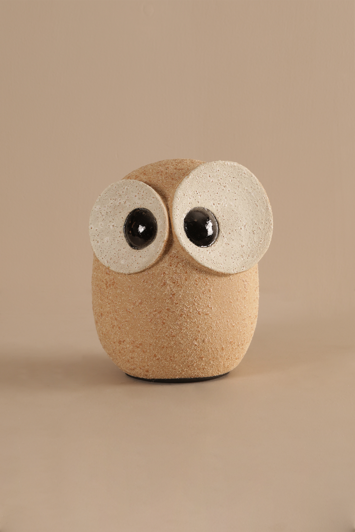 Bino Owl Brown Figurine Sculpture - A