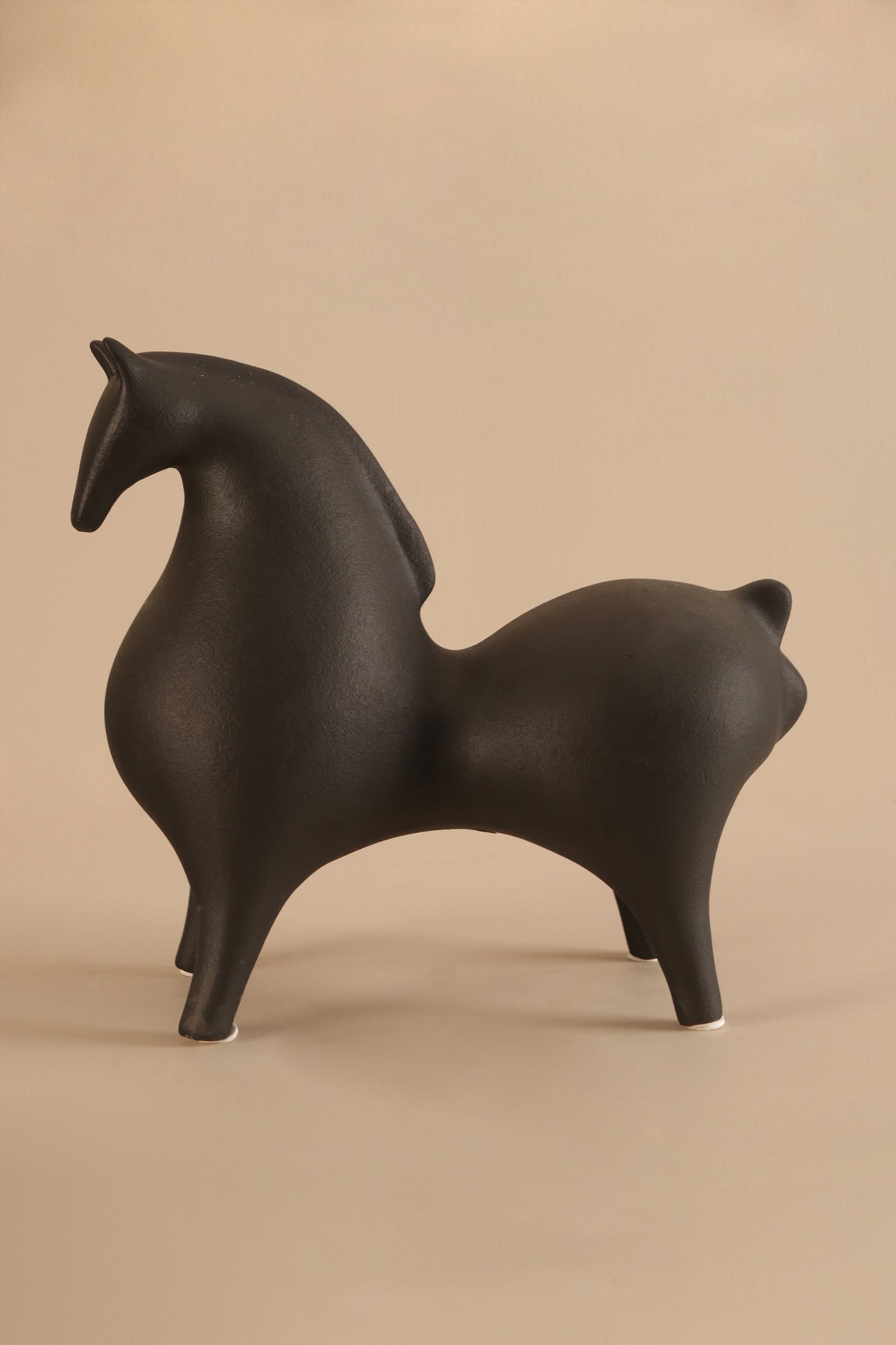Cerano Black Horse Figurine Sculpture