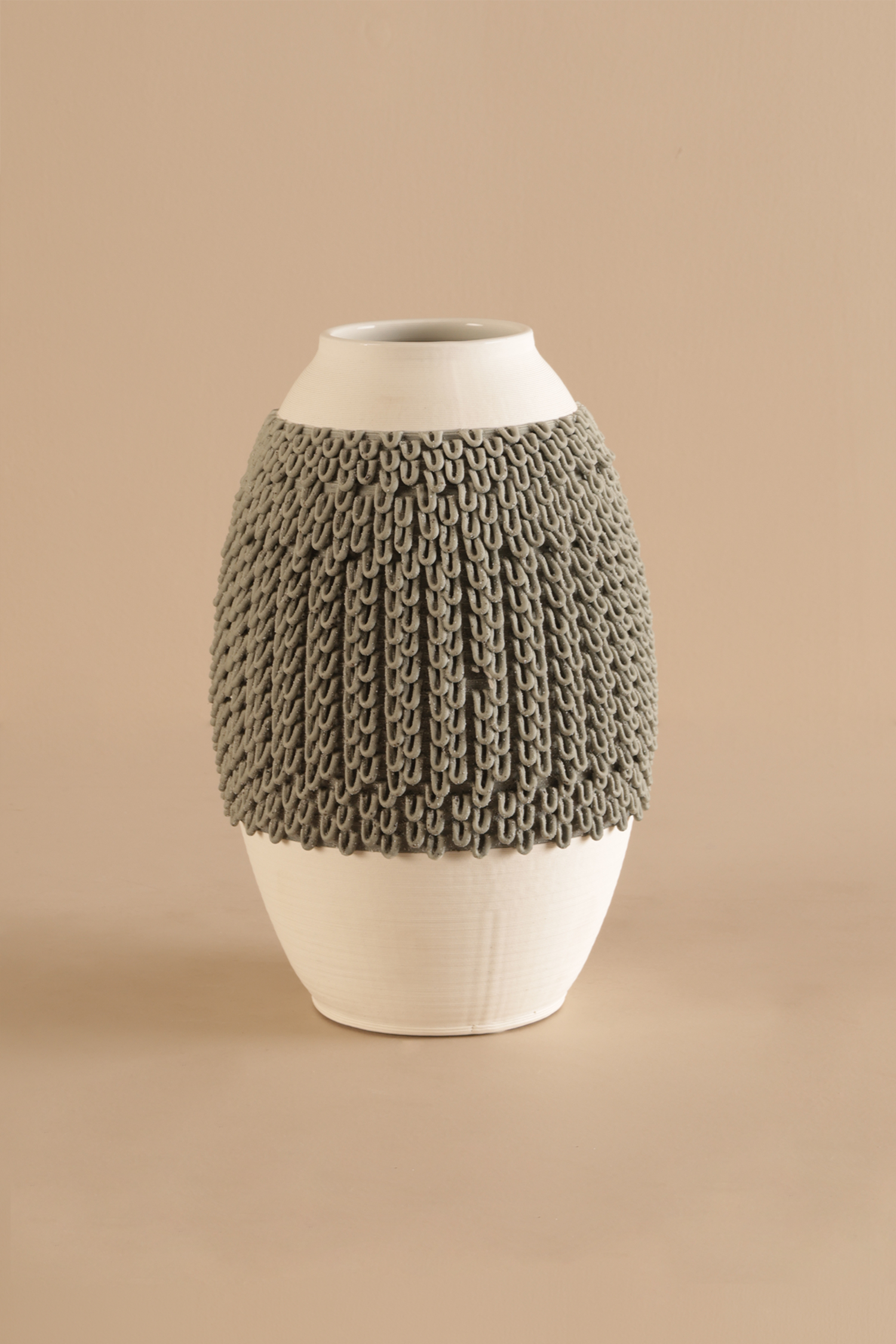 Fluida White-Gray Vase