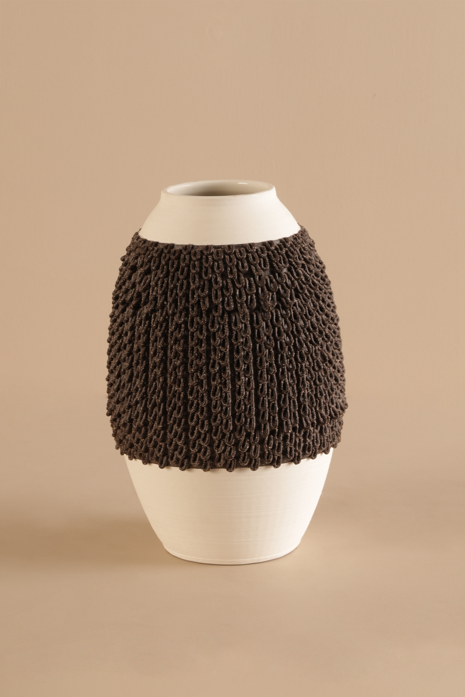 Fluida White-Brown Vase