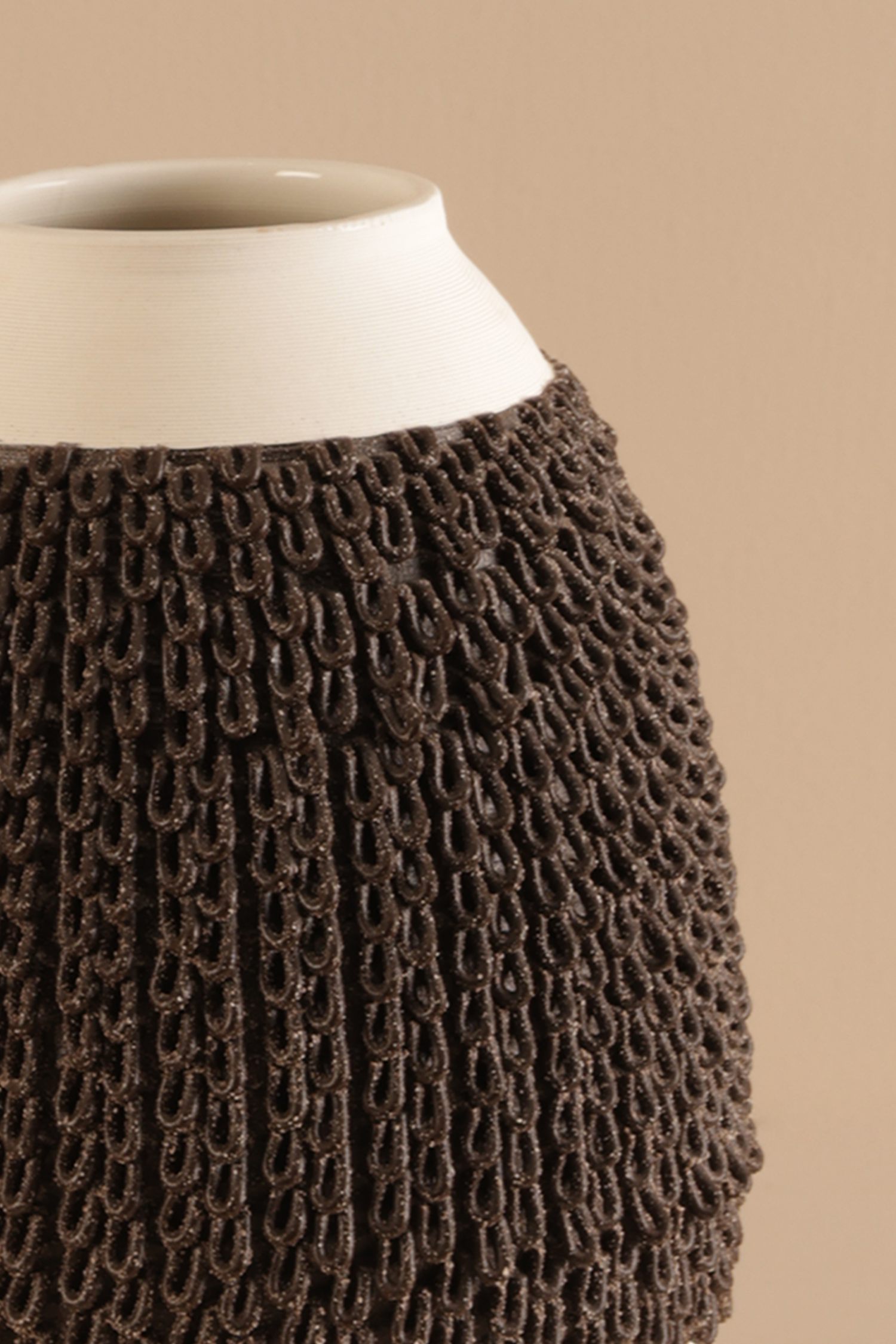 Fluida White-Brown Vase