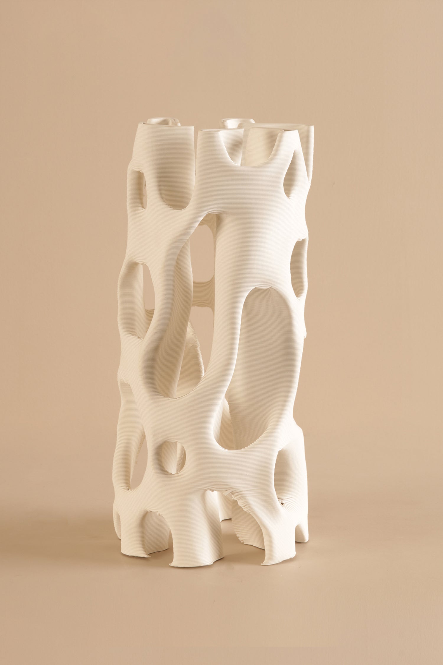 Hollow Pop White Sculptural Decor - L