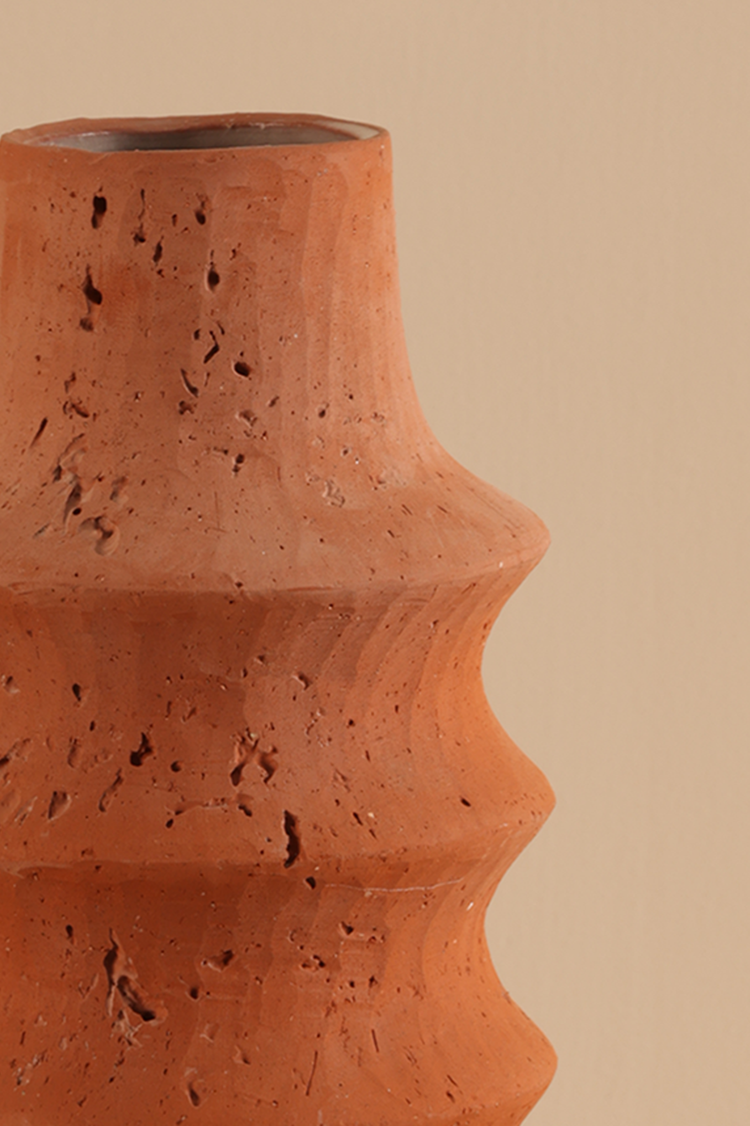 Canyon Sculptural Brown Vase