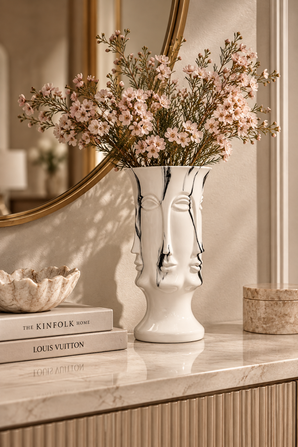 Elysian Faces Artistic Vase