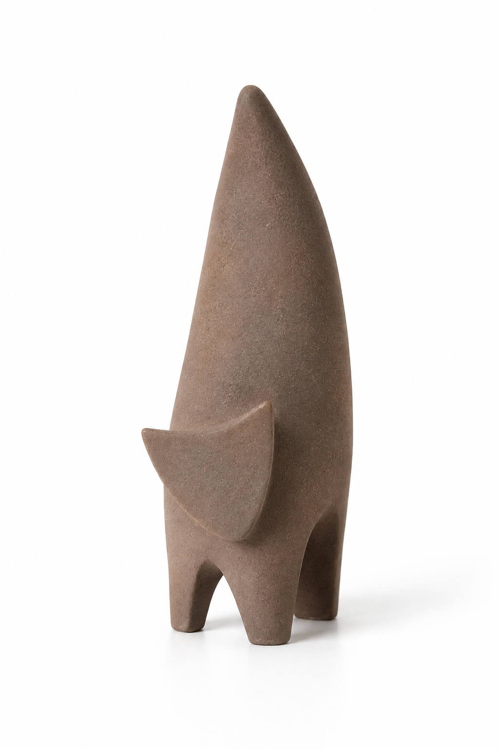 Sculptural Abstract Brown Accent