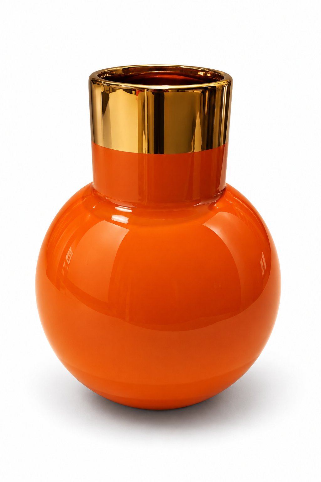 Amber Glow Sculptural Vase